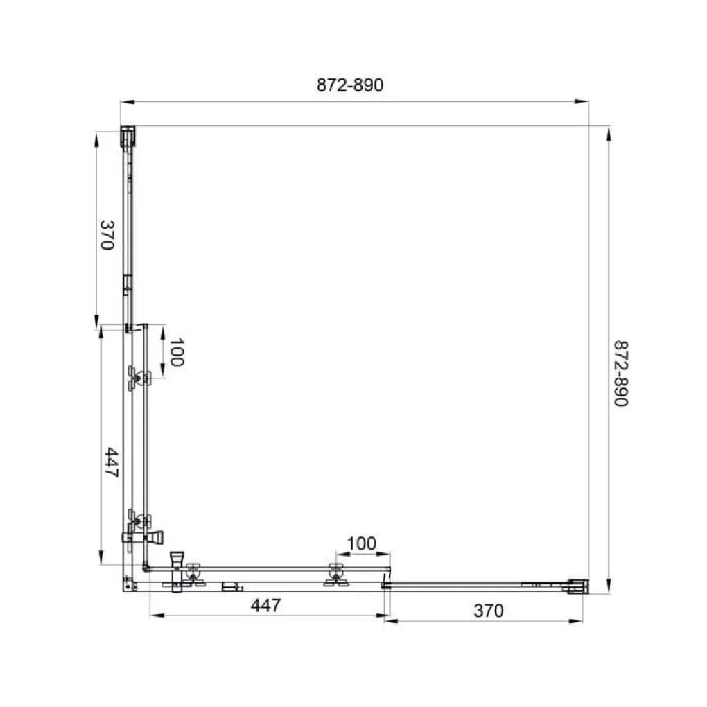 Душевая кабина Koller Pool Line CUBE 900x900 black matt (1439642403)- Фото 2
